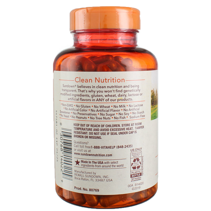 Sundown Clean Nutrition Cinnamon Capsules, 1,000 mg, 200 Ct