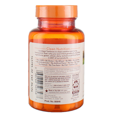 Sundown Clean Nutrition Chewable Vitamin D3 Tablets, 25 mcg, 120 Ct