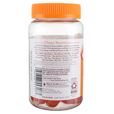 Sundown Clean Nutrition CoQ10 Gummies, Peach Mango, 200 mg, 50 Ct