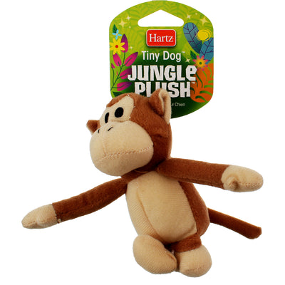 Hartz Tiny Dog Jungle Plush Dog Toy, Assorted