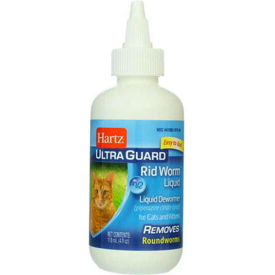 Hartz UltraGuard Rid Worm Cat Liquid Dewormer, 4 fl oz