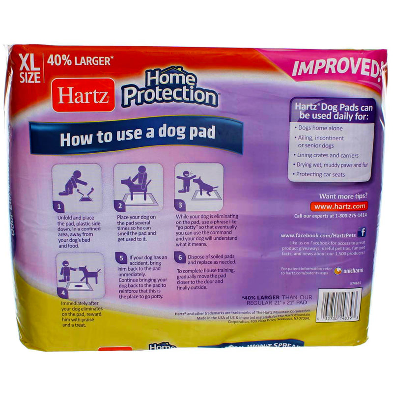 Hartz Home Protection Dog Pads, Extra Large, Lavender, 30 Ct