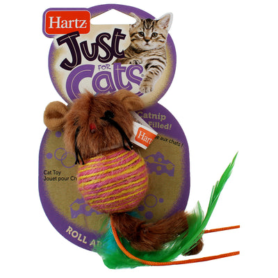 Hartz Just For Cats Rollabout Mouse Cat Toy, Catnip Filled, Assorted