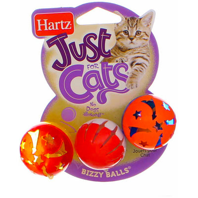 Hartz Just For Cats Bizzy Balls Cat Toy, 3 Ct