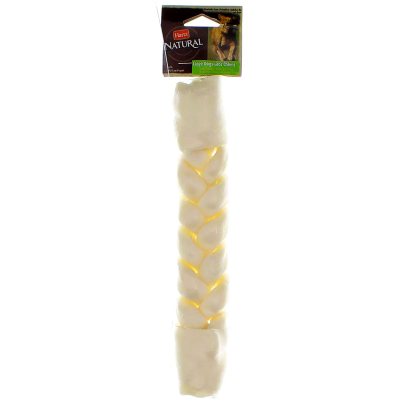 Hartz Natural Rawhide Braided Twist for Large Dogs, 10 Inch