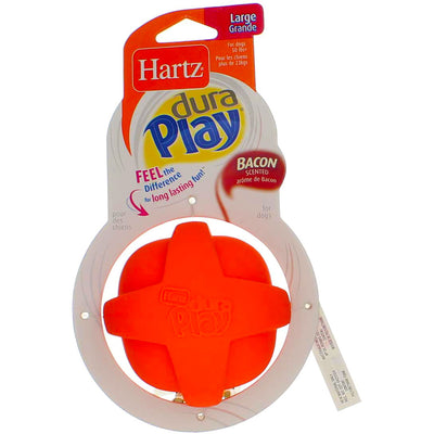 Hartz DuraPlay Dog Toy Ball, Large, Assorted Colors, Bacon Scented