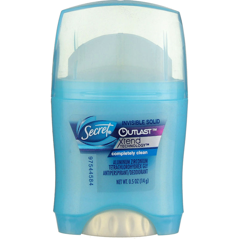 Secret Outlast Invisible Solid Antiperspirant Deodorant, Completely Clean, 0.5 oz