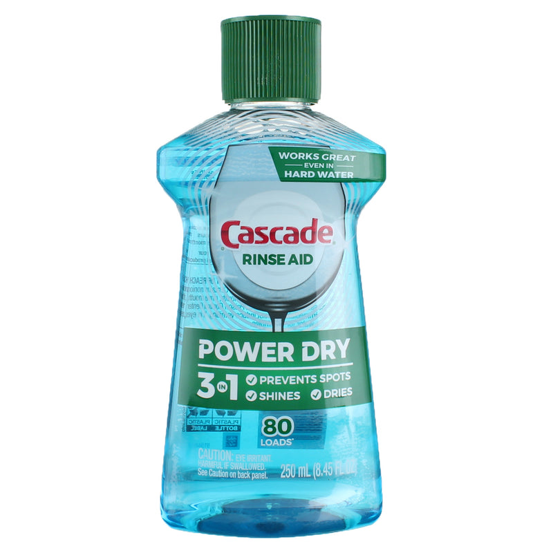 Cascade Power Dry Rinse Aid Liquid, Regular, 8.45 fl oz