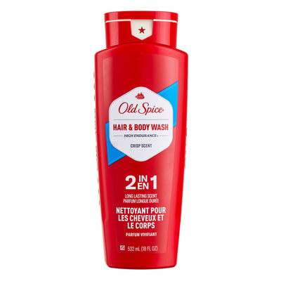 Body Wash for Men by Old Spice, High Endurance Men's Hair and Body Wash, 18 Fluid Ounce