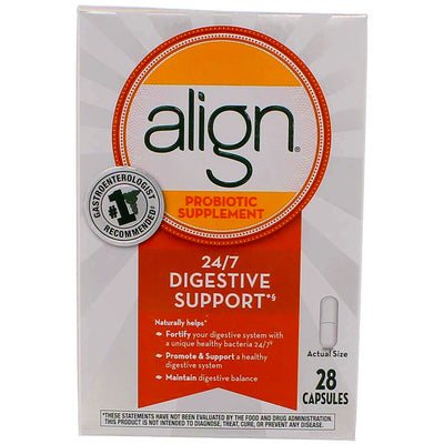 Align Digestive Support Probiotic Supplement Capsules, 28 Ct