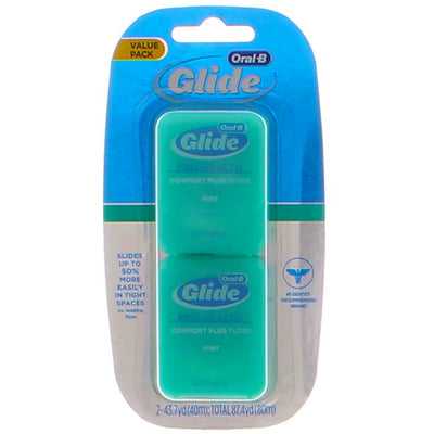 Oral-B Glide Pro-Health Comfort Plus Floss, Mint, 2 Ct
