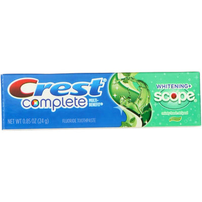 Crest Complete Whitening Toothpaste, Scope Minty Fresh, 0.85 oz (Travel Size)