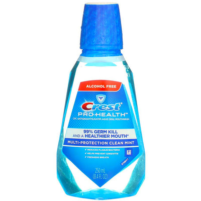 Crest Pro-Health Alcohol Free Multi-Protection Mouthwash, Clean Mint, 8.4 fl oz