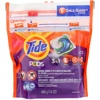 Tide Pods High Efficiency Laundry Detergent Pacs, Spring Meadow, 14 oz, 16 Ct
