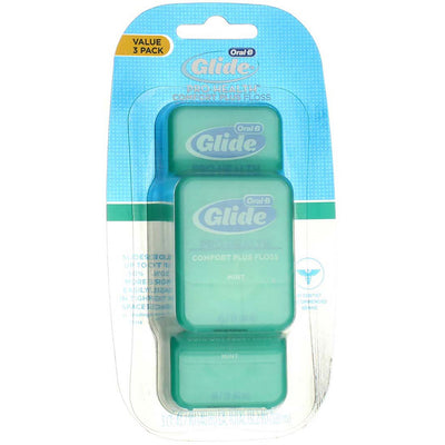 Oral-B Glide Pro-Health Comfort Plus Floss, Mint, 3 Ct