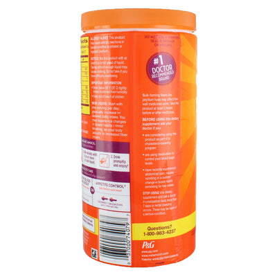 Metamucil 4-in-1 MultiHealth Real Sugar Fiber Supplement Powder, Orange Smooth, 30.4 oz