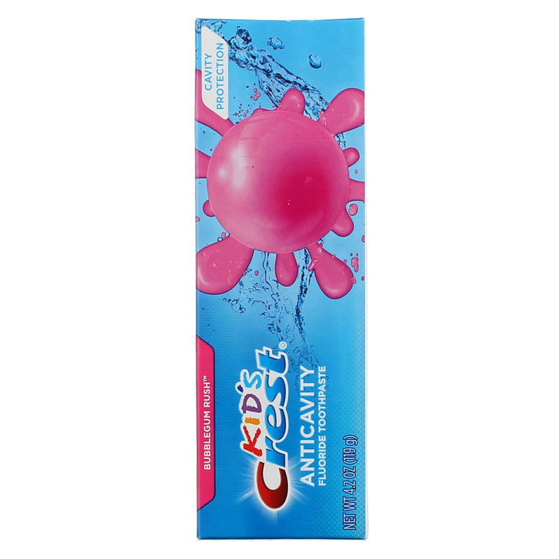 Crest Kids Cavity Protection Fluoride Anticavity Toothpaste, Bubblegum Rush, 4.2 oz