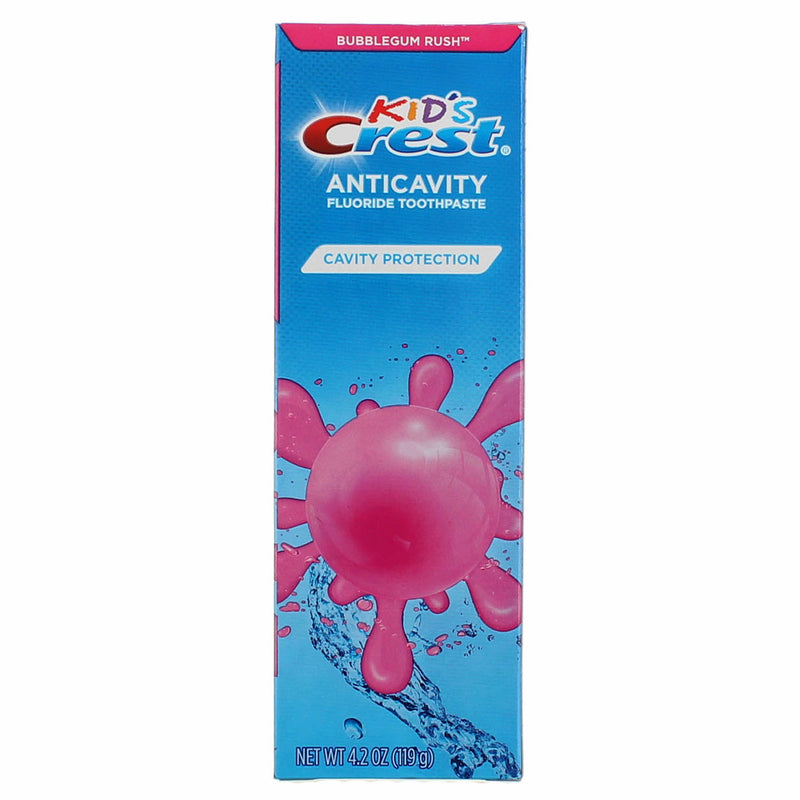 Crest Kids Cavity Protection Fluoride Anticavity Toothpaste, Bubblegum Rush, 4.2 oz