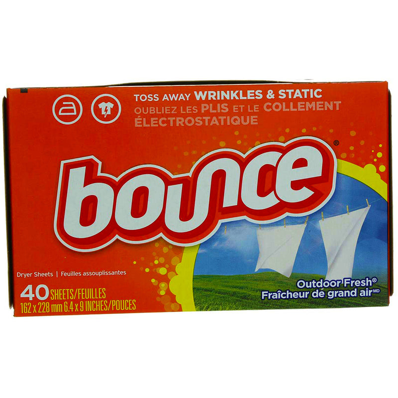 Bounce Fabric Softener Dryer Sheets, Outdoor Fresh, 40 Ct