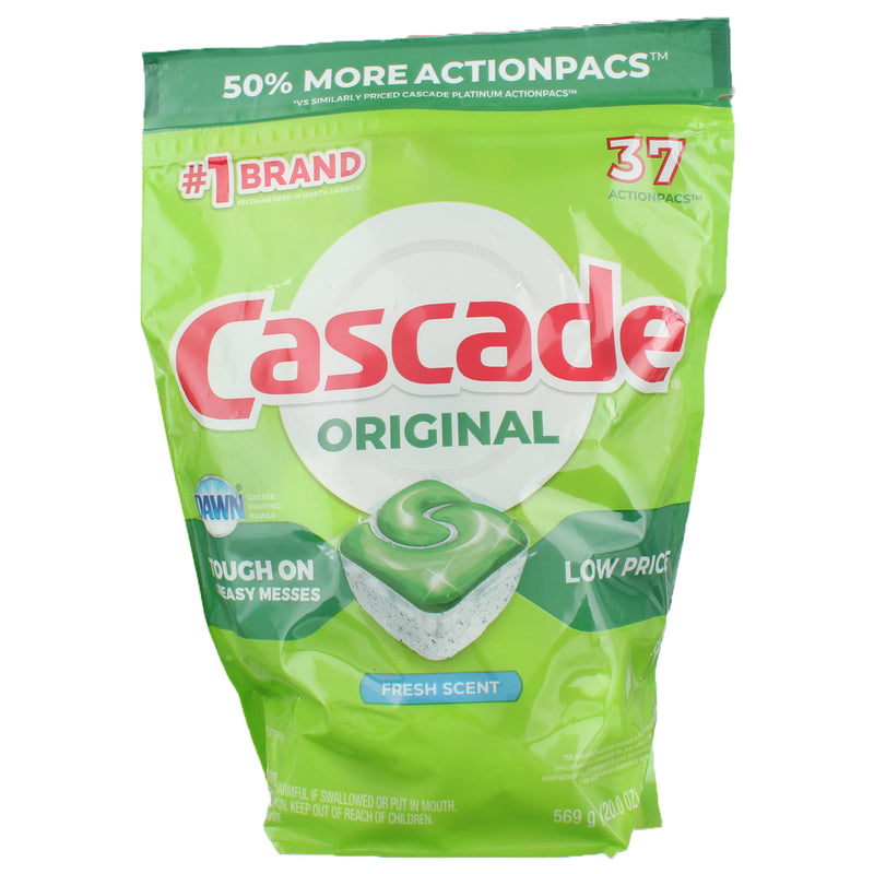 Cascade Original Dishwasher Detergent, Fresh, 37 Ct