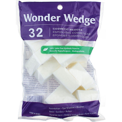 Wonder Wedge Cosmetic Makeup Wedges, 32 Ct