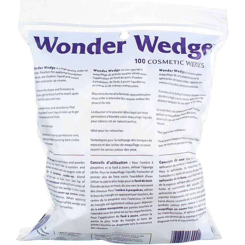 Wonder Wedge Cosmetic Makeup Wedges, 100 Ct