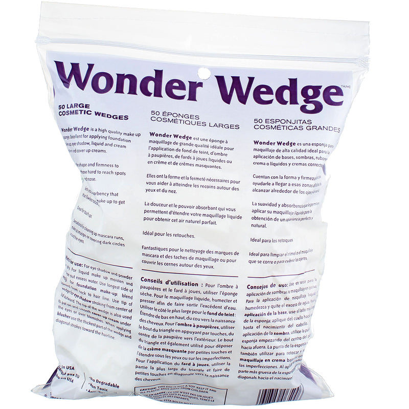 Wonder Wedge Cosmetic Makeup Wedges, 50 Ct
