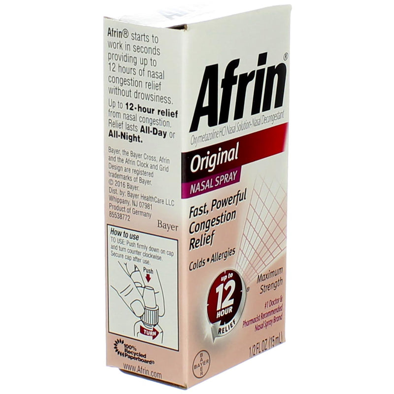 Afrin Original Max Strength Nasal Spray Decongestant 12-Hour 1.3 oz