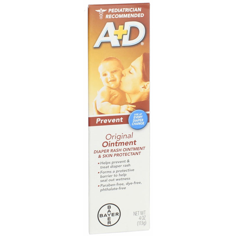A+D Prevent Diaper Rash Ointment, Original, 4 oz