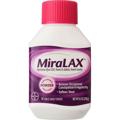 MiraLax Laxative Powder, Unflavored, 14 Day, 8.3 oz