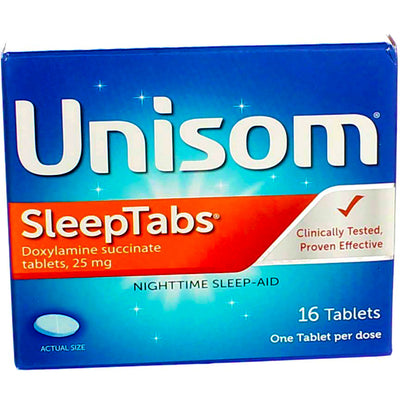 Unisom SleepTabs Nighttime Sleep-Aid Tablets, 16 Ct