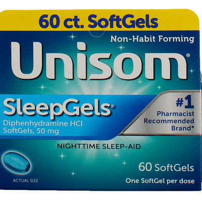 Unisom SleepGels Soft Gels Nighttime Sleep-Aid, 60 Ct