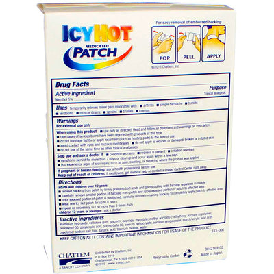 Icy Hot Arm, Neck & Leg Medicated Patch, 5 Ct