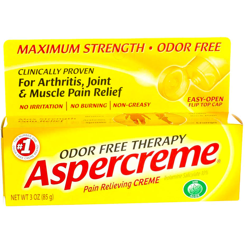Aspercreme Maximum Strength Pain Relief Cream, Unscented, 3 oz