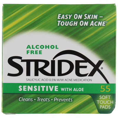 Stridex Sensitive Acne Pads, 55 Ct
