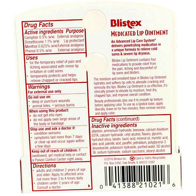 Blistex Medicated Lip Ointment, 0.21 oz