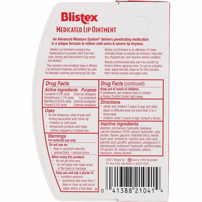 Blistex Lip Medicated Ointment, 0.35 oz (Bundle of 9)
