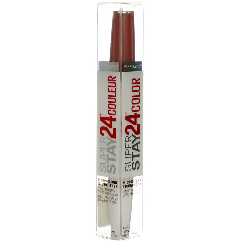 Maybelline Super Stay 24 2-Step Liquid Lipstick, Constant Cocoa 145, 0.14 fl oz
