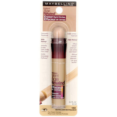 Maybelline Instant Age Rewind Eraser Dark Circles Concealer, Neutralizer 150, 0.2 fl oz