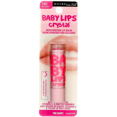 Maybelline Baby Lips Crystal Moisturizing Lip Balm, Pink Quartz 140, 0.15 oz