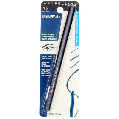 Maybelline Unstoppable Mechanical Eyeliner Pencil, Sapphire 708, Waterproof, 0.01 oz