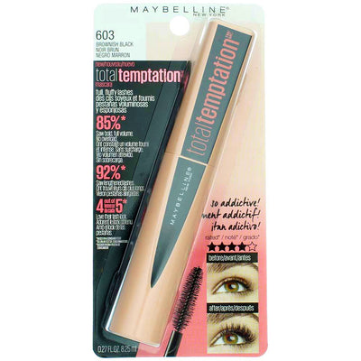 Maybelline Total Temptation Washable Mascara, Brownish Black 603, 0.27 fl oz