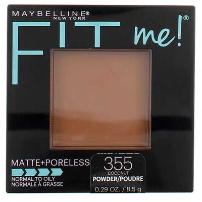 Maybelline Fit Me Matte + Poreless Pressed Powder, Coconut 355, 0.29 oz
