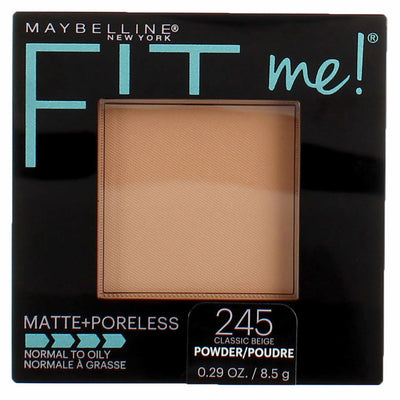 Maybelline Fit Me Matte + Poreless Pressed Powder, Classic Beige 245, 0.29 oz