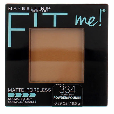 Maybelline Fit Me Matte + Poreless Pressed Powder, Warm Sun 334, 0.29 oz