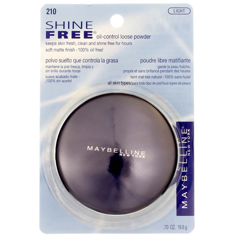 Maybelline Shine Free Oil-Control Loose Powder, Light 210, 0.7 oz