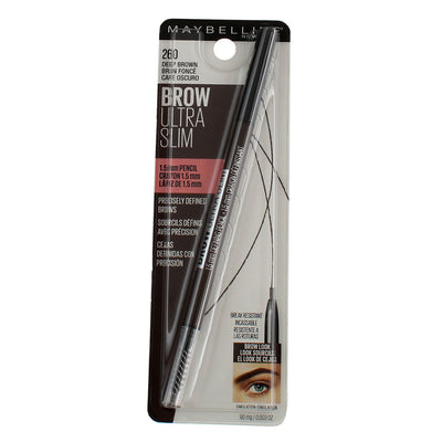 Maybelline Brow Ultra Slim Eyebrow Definer Pencil, Deep Brown 260, 0.003 oz