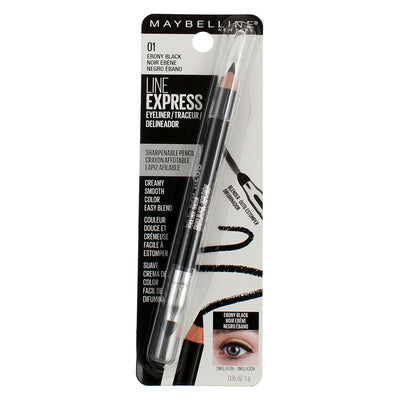 Maybelline New York Eyeliner Pencil, Ebony Black, 0.035 oz