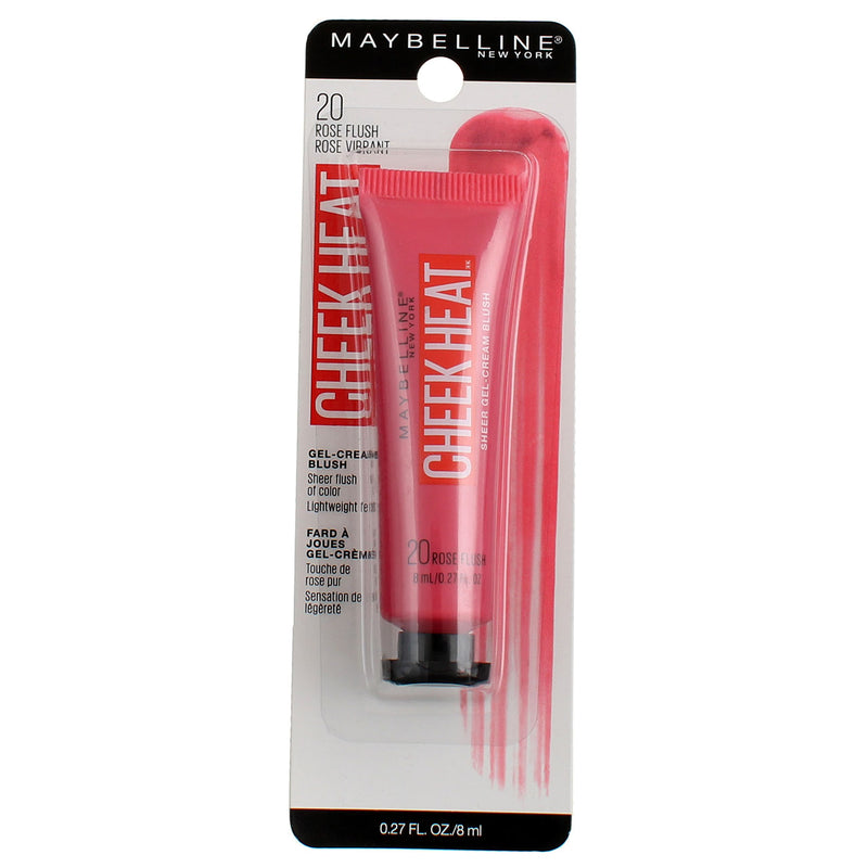 Maybelline New York Sheer Gel-Cream Cheek Heat Blush, Rose Flush 20, 0.27 fl oz