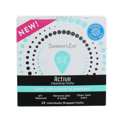 Summer’s Eve Active Daily Perfomance Feminine Wipes, pH balanced, 14 Count (Pack of 1)